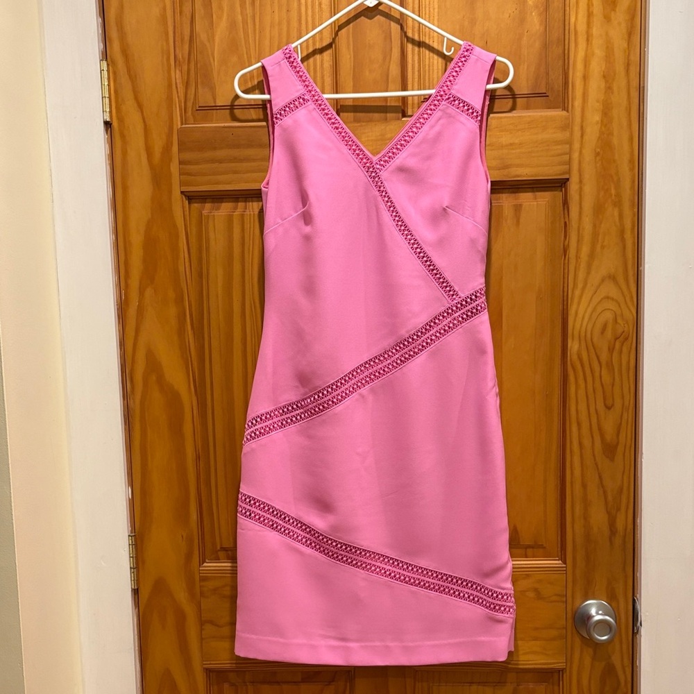 Banana Republic Pink V-Neck Sheath/Shift Dress